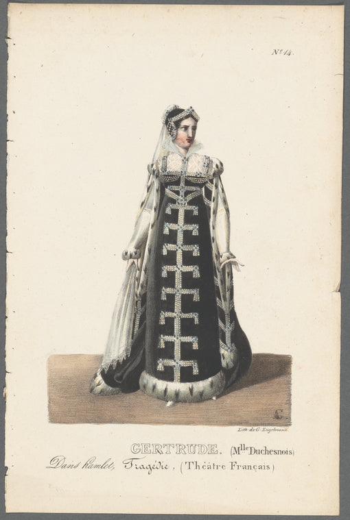 Gertrude. (Mlle. Duchesnois) Dans Hamlet, Tragédie, (Théâtre Français)