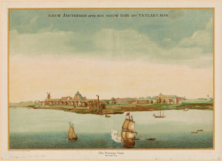 Nieuw Amsterdam ofte Nue Nieuw Iorx opt ' Teylant man