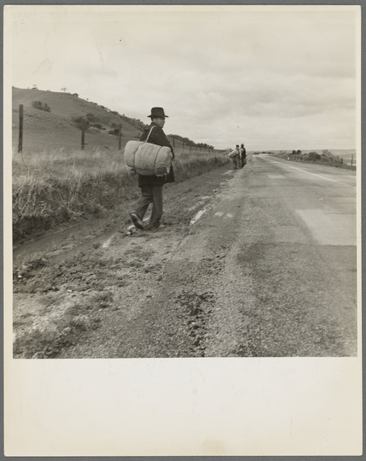 "The trek of bums, tramps, single transients and undesirable indigents out of Los Angeles County because of police activity." California