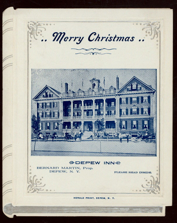 CHRISTMAS DINNER [held by] DEPEW INN [at] "DEPEW, NY" (HOTEL;)