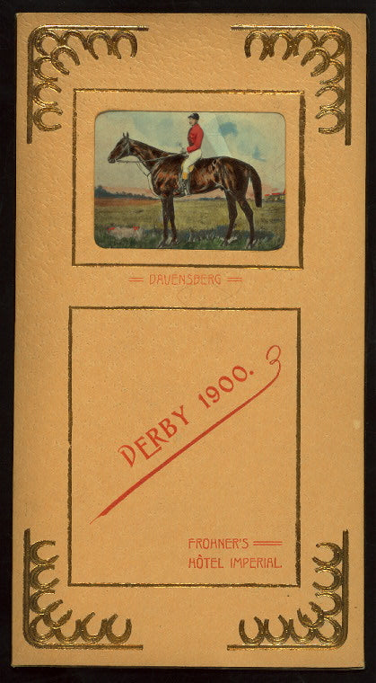 DINNER [held by] FROHNER'S HOTEL IMPERIAL [at] "VIENNA,[AUSTRIA?]" (HOTEL;FOREIGN;)