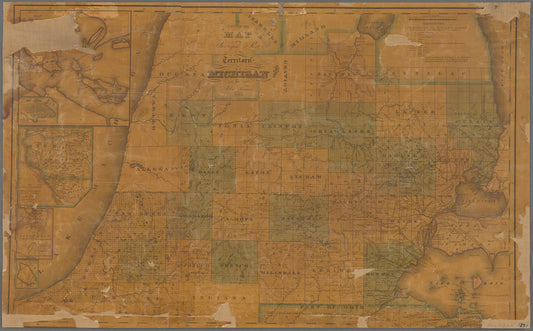 An improved map of the surveyed part of the territory of Michigan