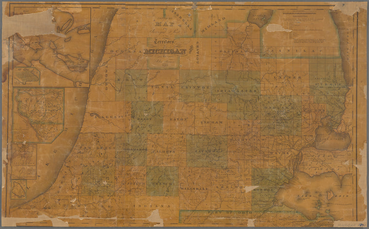 An improved map of the surveyed part of the territory of Michigan