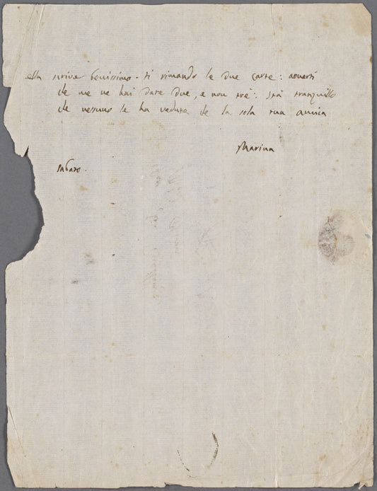 Autograph letter signed to Lord Byron, ?after 3 April 1819