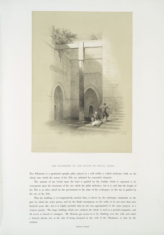 The nilometer on the island of Rhoda, Cairo
