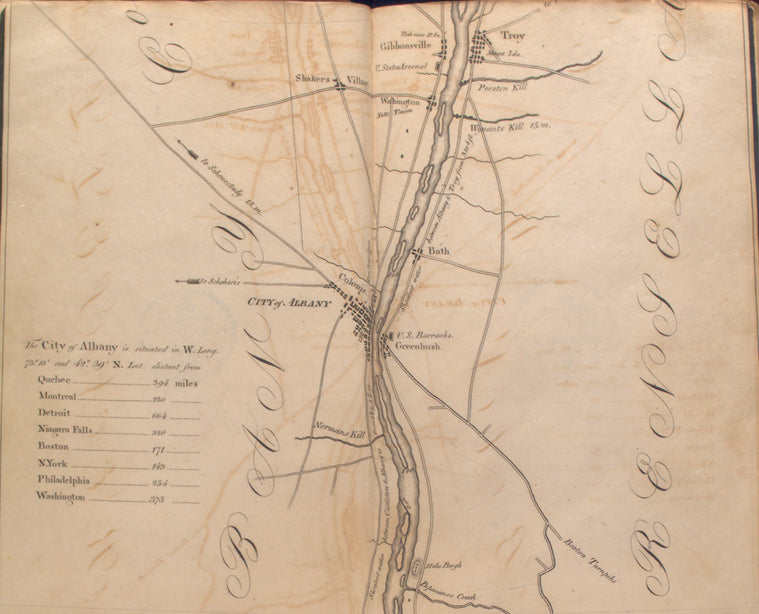 Map of the Hudson ... from Castleton to Troy, including Albany.