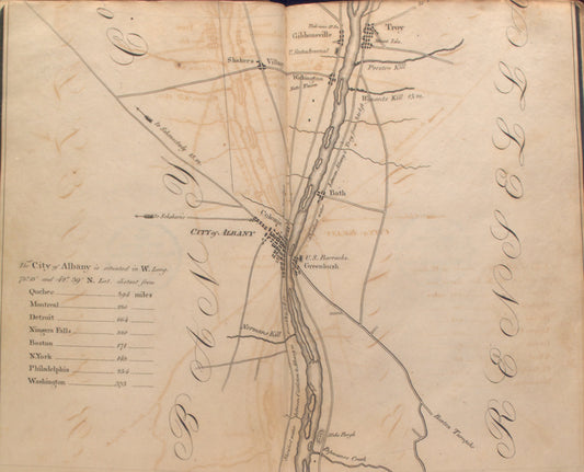 Map of the Hudson ... from Castleton to Troy, including Albany.