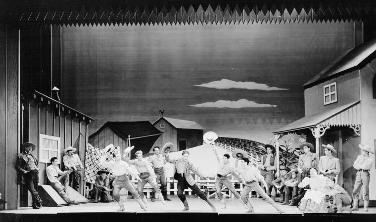 Lee Dixon (Will Parker) and cast in Oklahoma!