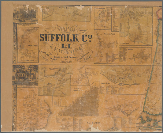 Map of Suffolk Co., L.I., New York: from actual surveys