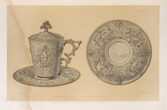 Chocolate cup in silver by Lebrun of Paris.