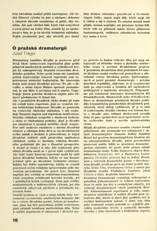 O pražské dramaturgii