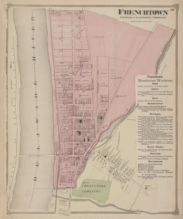 Frenchtown [Village]; Frenchtown Business Notices.