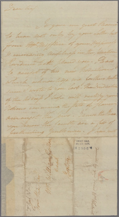 Letter to William Gordon, near Boston