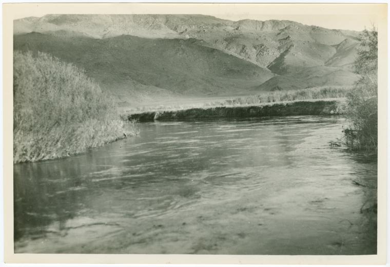 Owen's River at diversion point for the Los Angeles Aqueduct