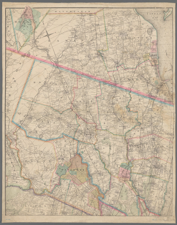 Map of part of Bergen, Passaic, Essex, Counties, N.J. and part of Rockland County, N.Y.