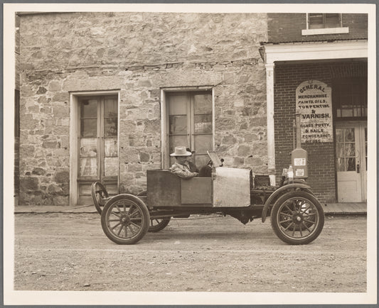 High school boys in jalopy. Genoa, Nevada