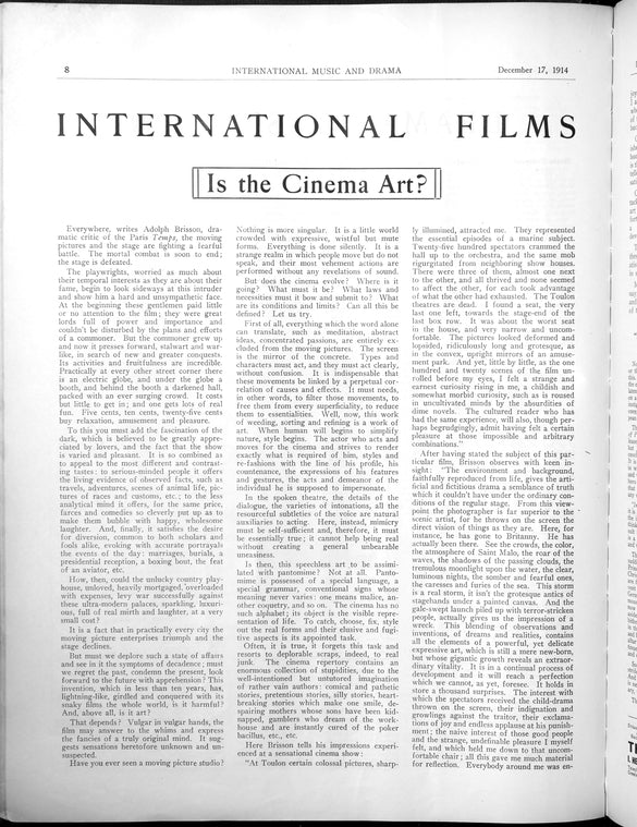 International music and drama