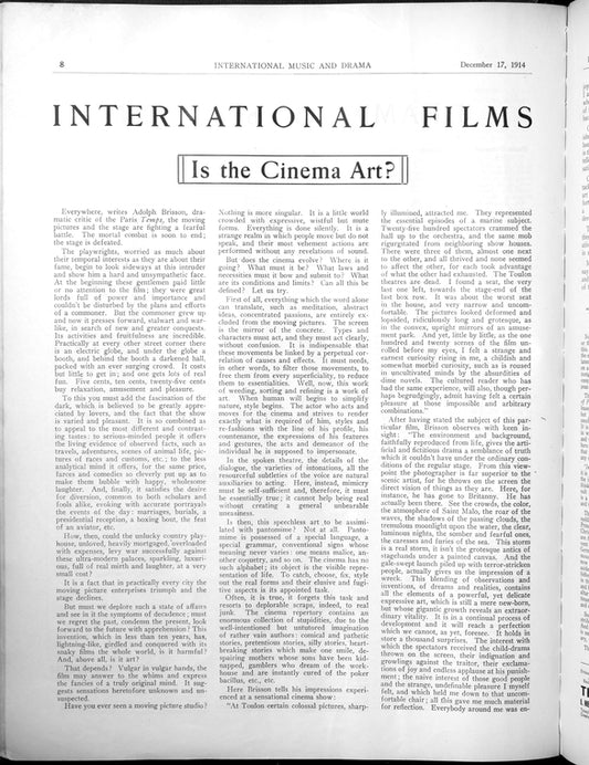 International music and drama