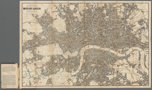 Reynolds' map of modern London divided into quarter miles sections for measuring distance