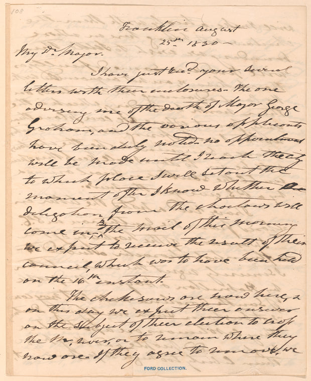 Andrew Jackson to William B. Lewis