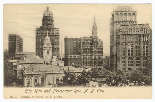 City Hall and Newspaper Row, N.Y. City