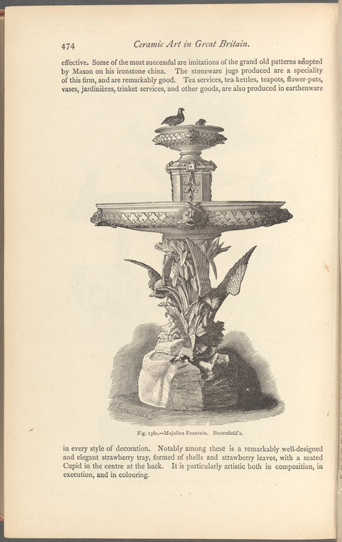 Majolica fountain. Brownfield's