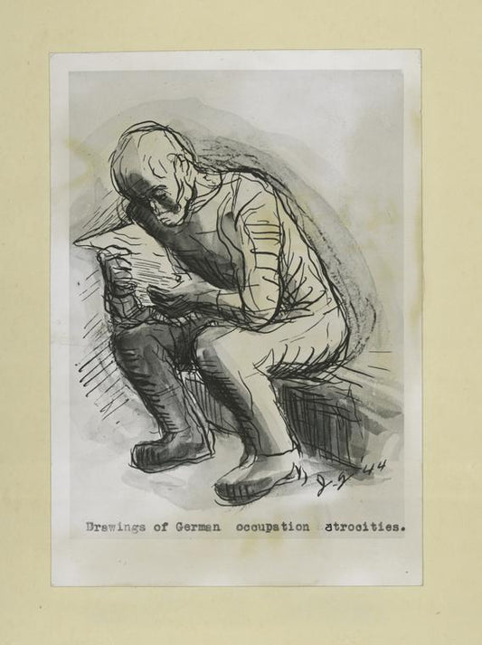 Drawing of German Occupation Atrocities.