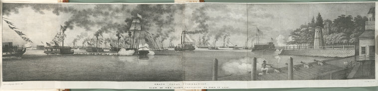 Grand Canal Celebration.  View of the fleet preparing to form in line.