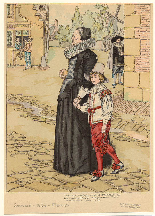 Rich bourgeoise & child, 1636