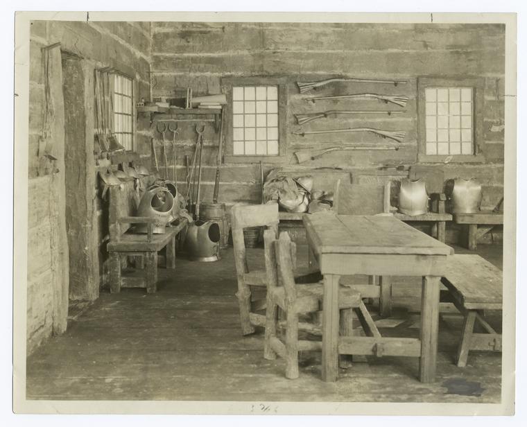 Interior of the Fort [Plymouth, Mass.].