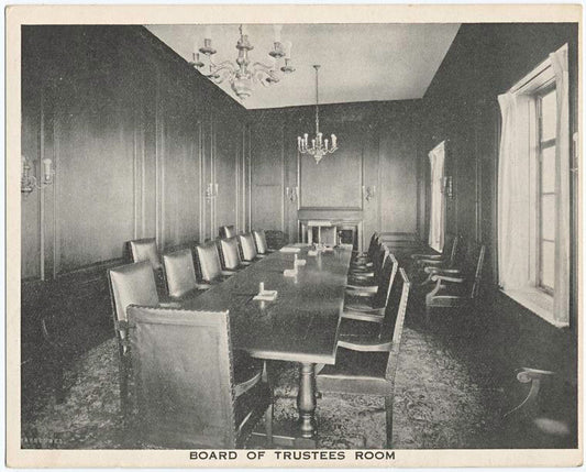 Board of Trustees Room [Information of bank's goal to attract  "desirable" families to move to Staten Island.]