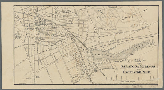 Map of Saratoga Springs and Excelsior Park