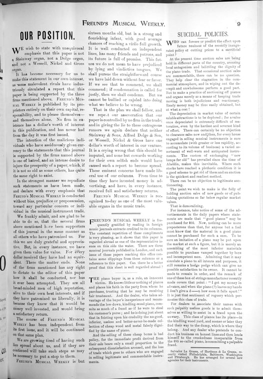 Freund's musical weekly