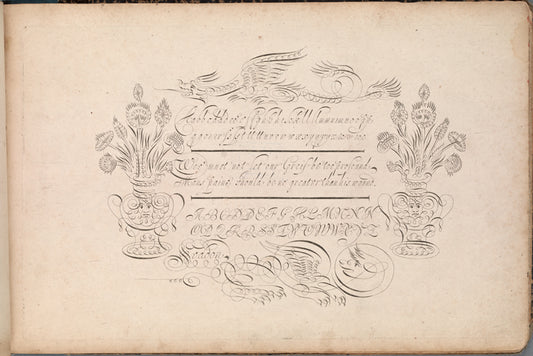 Ornamental penmanship of the alphabet