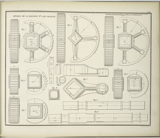 Dètails de la machine No. 1. de Couillet.
