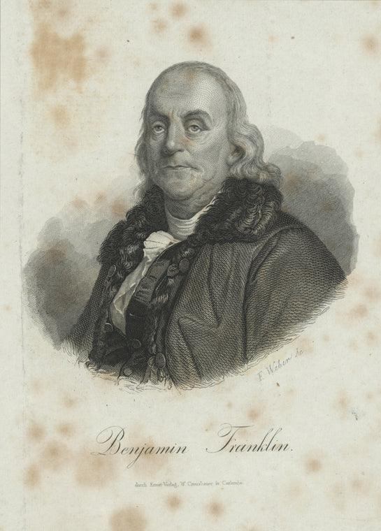 Benjamin Franklin [with fur collar].