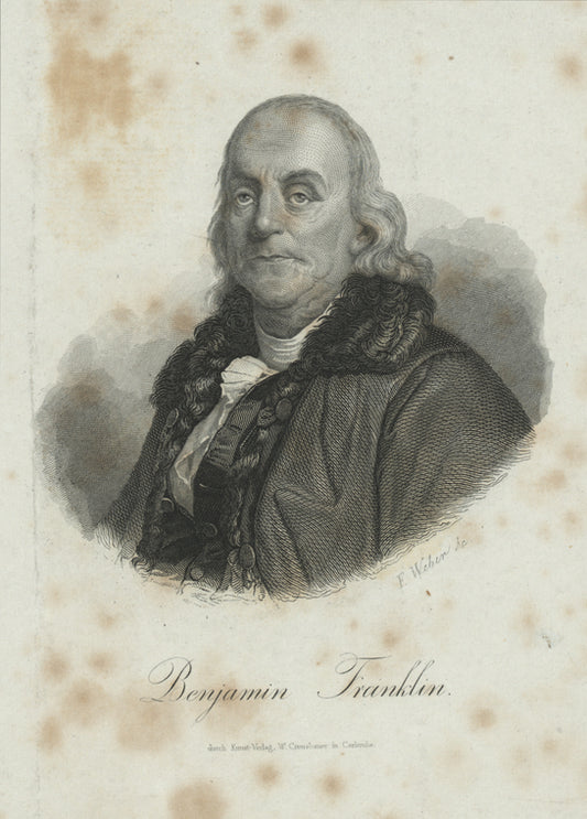 Benjamin Franklin [with fur collar].