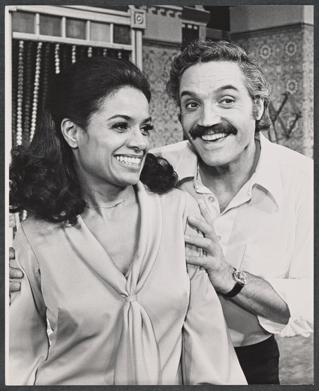 Barbara McNair and Hal Linden in publicity photo for the 1973 Broadway revival of The Pajama Game