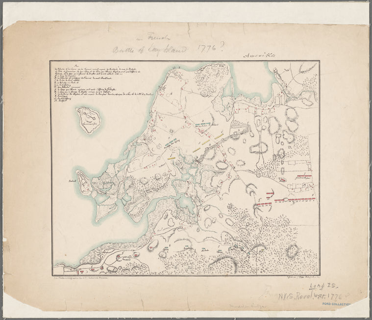 Map of Brooklyn during the Battle of Long Island
