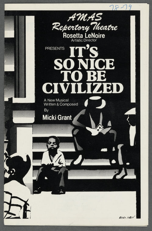 Cover of AMAS Repertory Theatre program for It's So Nice to Be Civilized