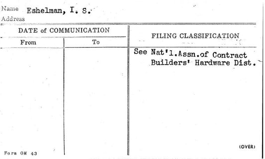 Eshelman, I.S.