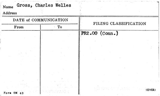 Gross, Charles Welles