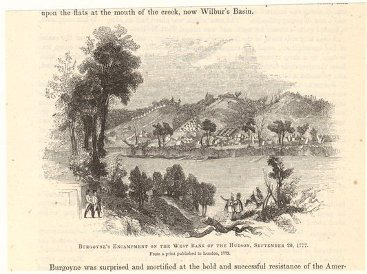 Burgoyne's encampment on the west bank of the Hudson, September 20, 1777