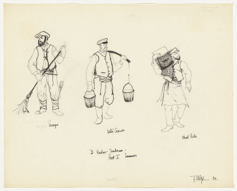 Sweeper / Water Carrier / Street Porter - 3 Vendors - Tradesmen: Act I - Summer