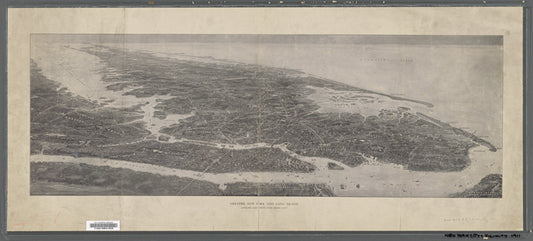 Greater New York and Long Island : looking east from over Jersey City