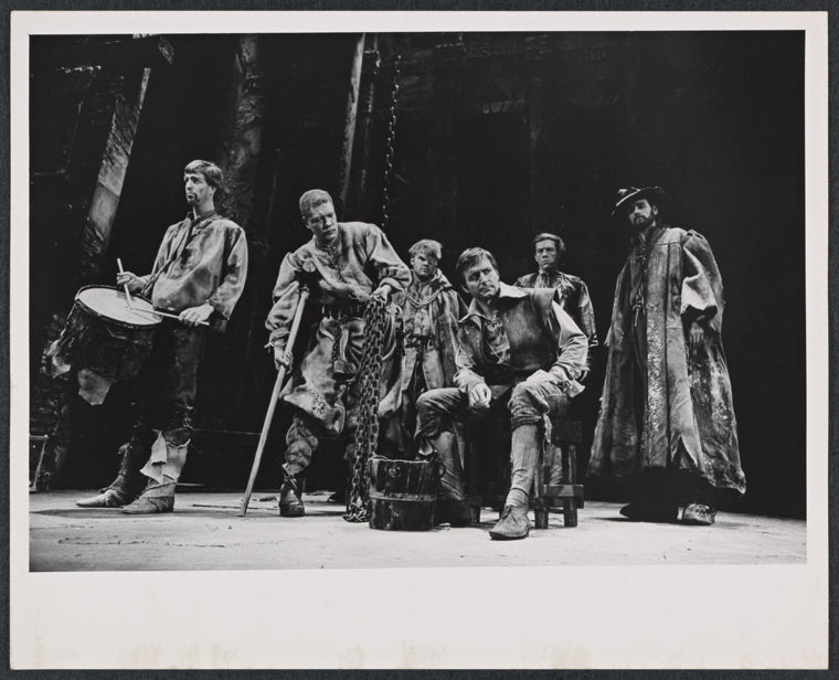Kenneth Haigh and unidentified others in the stage production Prometheus Bound