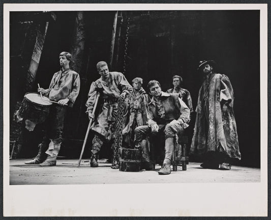 Kenneth Haigh and unidentified others in the stage production Prometheus Bound