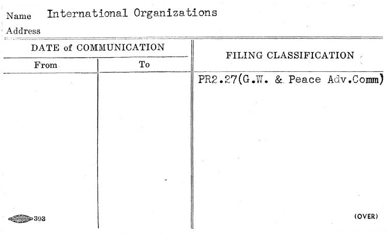 International Organizations