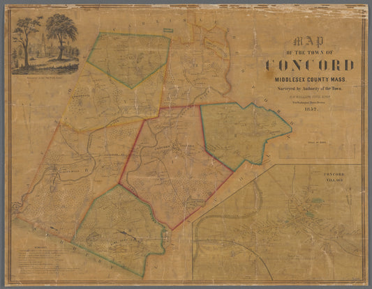 Map of the town of Concord, Middlesex County Mass.