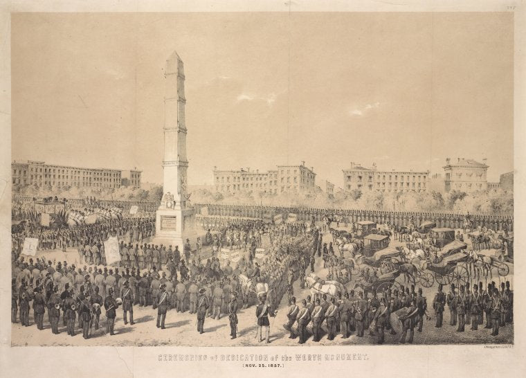 Ceremonies of dedication of the Worth Monument. (Nov. 25, 1857)